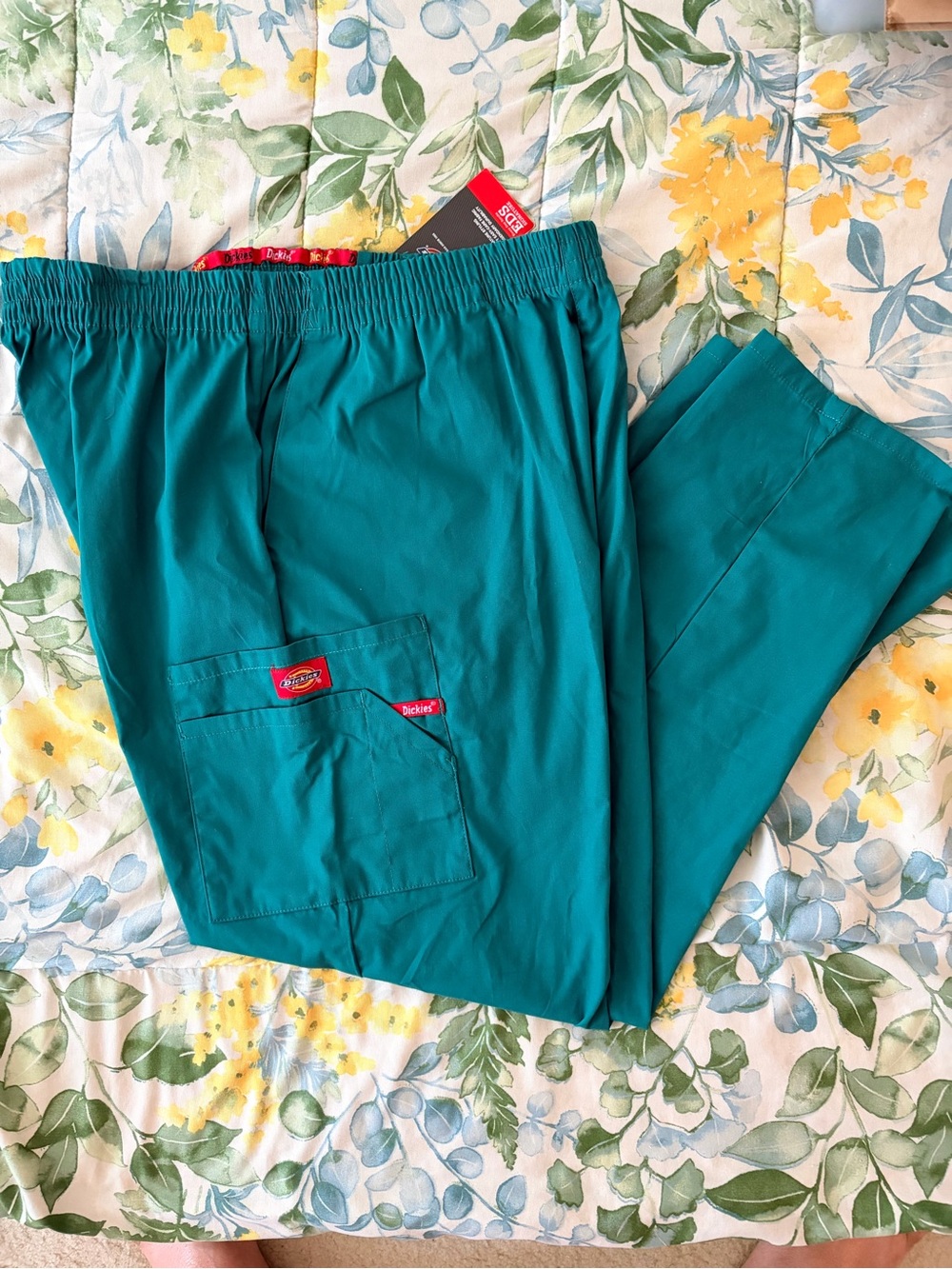 Dickies Green-Teal Medical Pants with Utility Pocket
